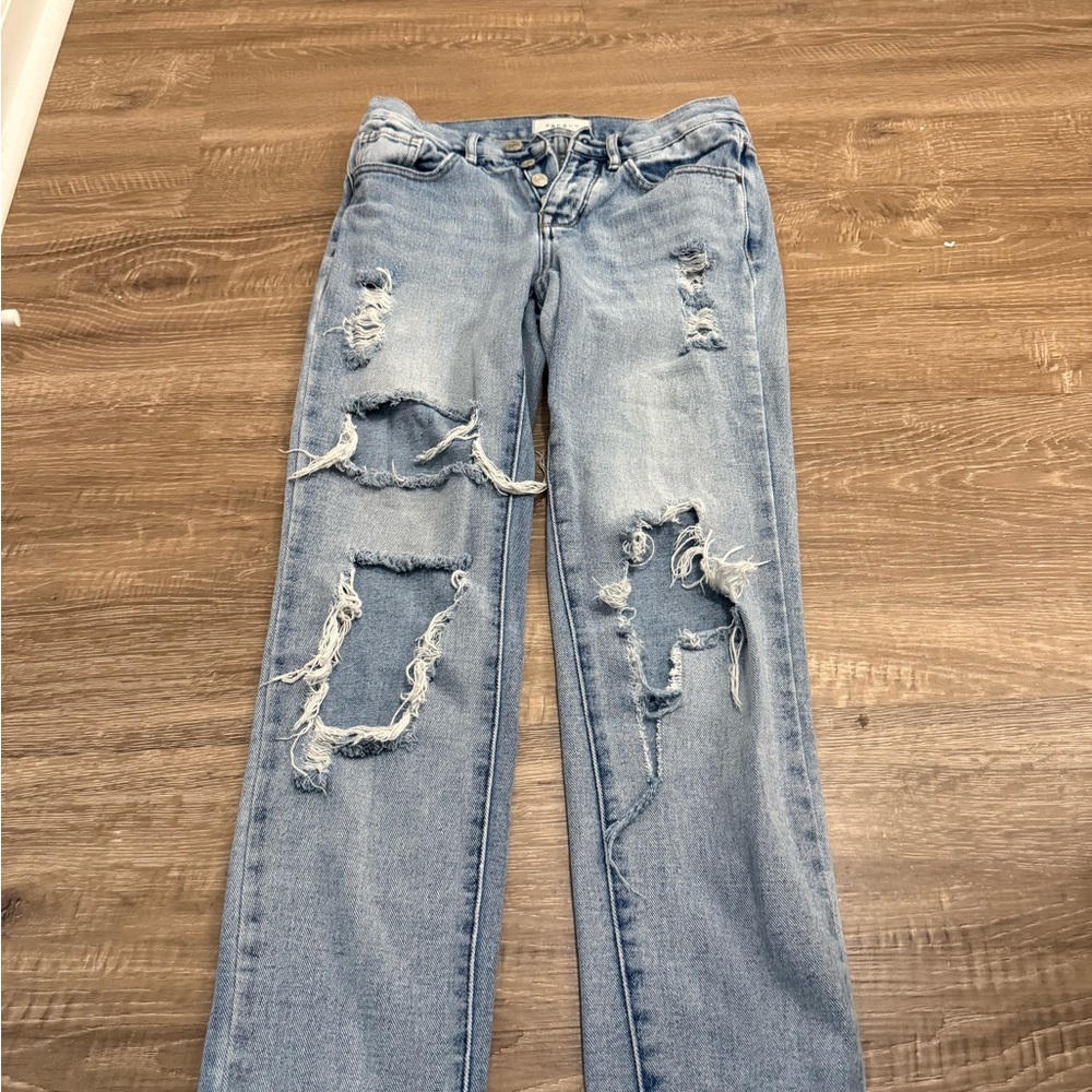 PacSun Light Blue Distressed Boyfriend Jeans